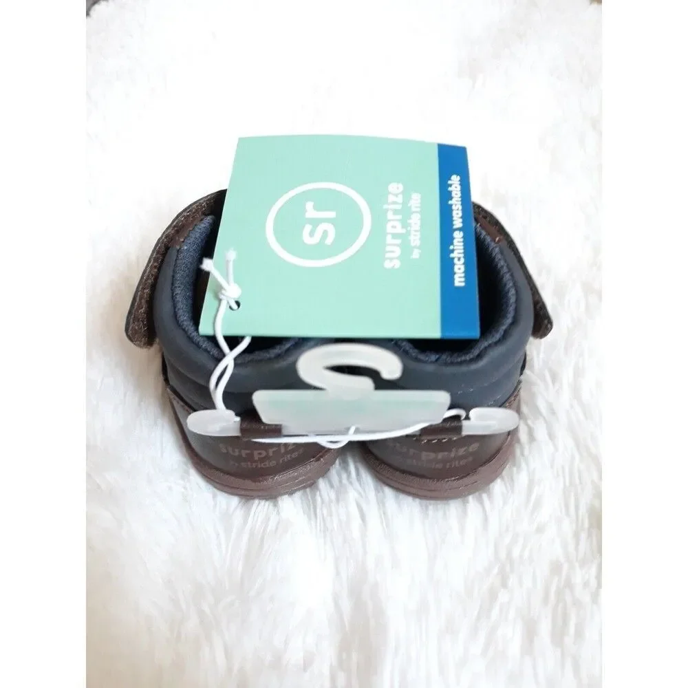 Surprize By Stride Rite Infant "No Tie" Boots Size 3 (Machine washable) - NEW!!! - Picture 2 of 8